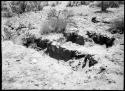 Site 103, firepit S. of Room 2, looking SE.