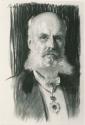 Copy print of Dr. William Sturgis Bigelow charcoal by John Singer Sargent