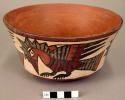 Early Nasca flaring bowl with crested birds