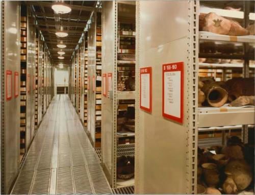 Peabody Museum storage, B shelves