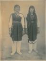 Two girls of Isleta pose in their native dress