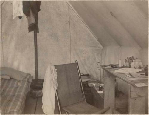 Interior of Dr. Abbott's Tent at Serpent Mound Park