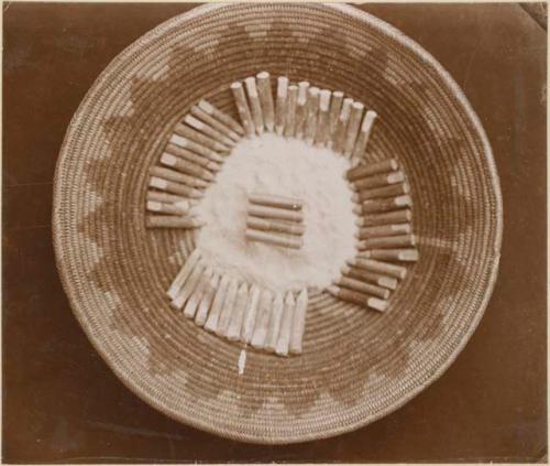 Basket Filled with Kethawns or Sacrificial Sticks and Cigarettes Used in Kledji Qacal Ceremony