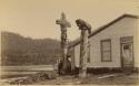 Totem poles (The Bear) , Fort Wrangel.