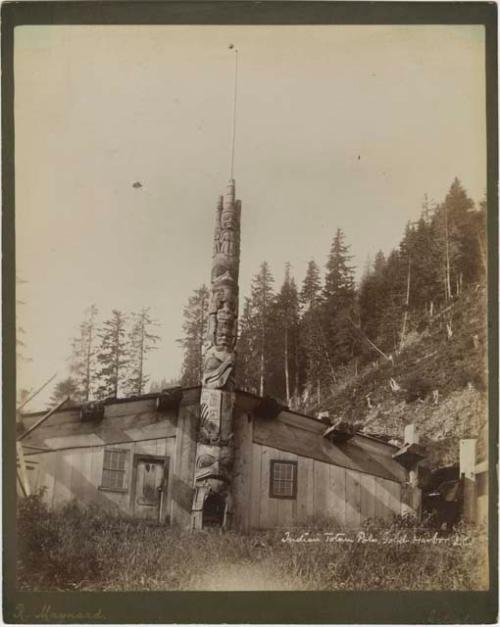 Totem poles at New Gold Harbor on Mandell Island