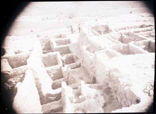 View from tripod of western mound