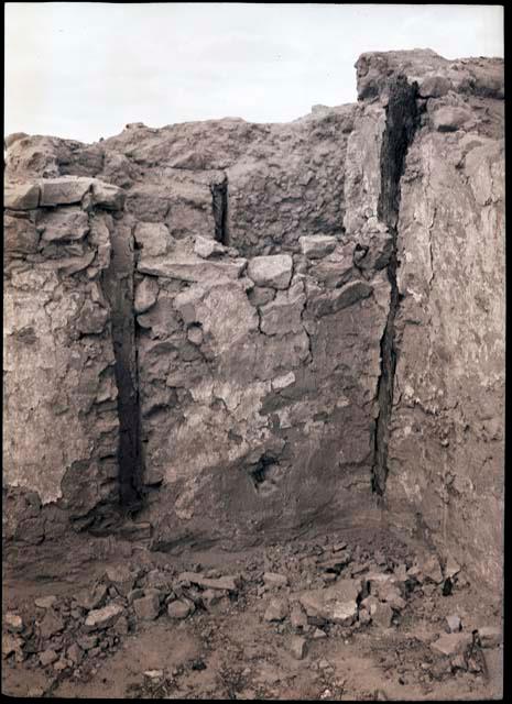 Church B, room 445, door in west wall, showing jambs and masonry plug