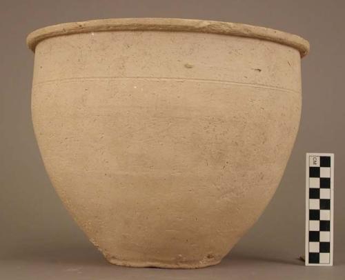 Pottery jar used as burial urn for infant