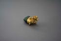 Emerald and gold animal pendant