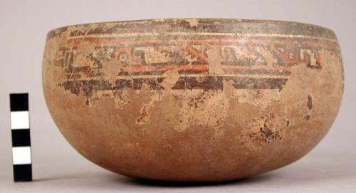 Earthen bowl, painted