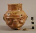 Nicoya human effigy face vessel