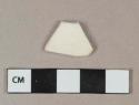 White milk glass vessel body fragment