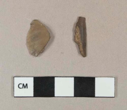 3 flint microlithic lunates