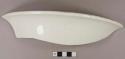 White undecorated ironstone rim fragment, white paste, possible basin or tureen