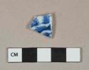 Blue on white handpainted Chinese trade porcelain vessel body fragment