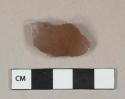 Dark brown salt glaze stoneware vessel body fragment, likely Nottingham type but without characteristic luster, reddish brown paste