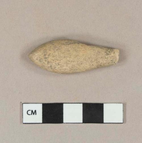 Carved animal bone handle fragment