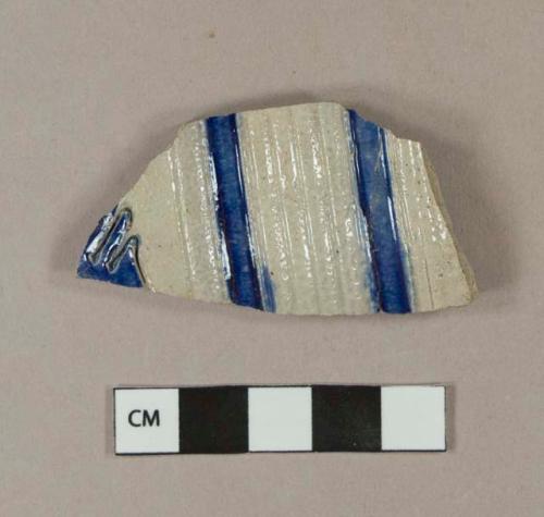 Westerwald stoneware body sherd; two glued together