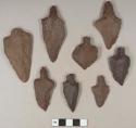 23 tanged stone points (Aterian)