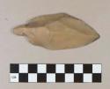 1 plastic cast of pointed and tanged Levallois blade - Aterian.  (Type #2 of J.