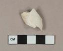 White kaolin pipe bowl fragment, stamped cartouche on surface