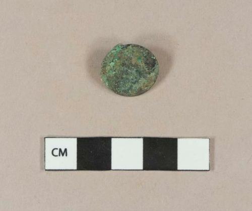 Copper alloy button - one piece with missing shank