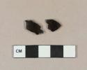 Jackfield-type earthenware rim sherds; two sherds crossmend