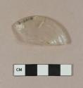 Colorless glass stemware base fragment