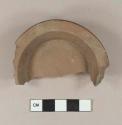 Nottingham-type stoneware base sherd with footring