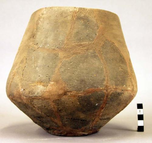 Biconical pottery urn