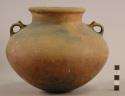 Redware jar with handles