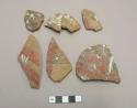 Polychrome painted ceramic fragments