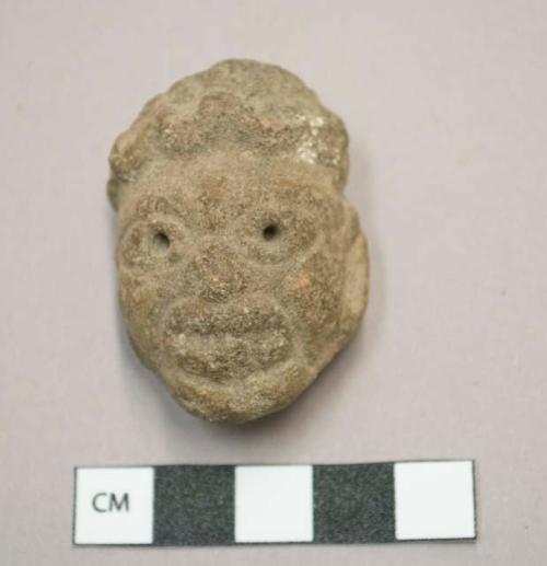 Small terra cotta head.  Human.