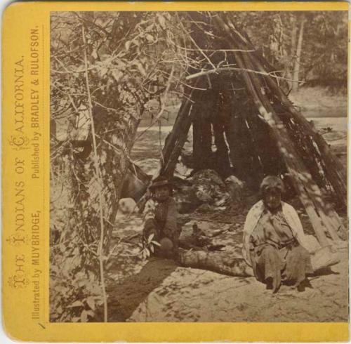 Two Miwok Indians. The Indians of California. Photographic Illustrations of the Pacific Coast, Gallery of Photographic Art