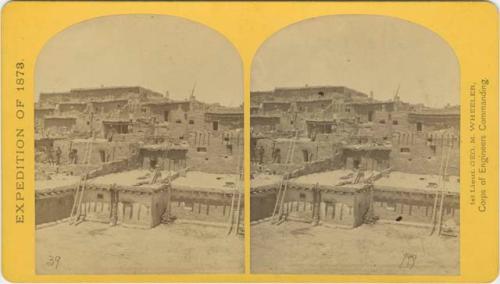 Indian Pueblo of Zuni, New Mexico. View From the Interior. Explorations and Surveys West of the 100th Meridian, Lieutenant Wheeler Survey