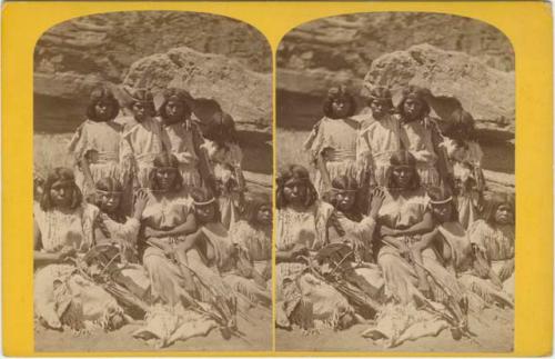 Group of Women in Full Dress. Indians of the Colorado Valley. U.S. Geographical Survey of the Rocky Mountain Region, J.W. Powell Survey