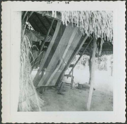 Photograph album, Yaruro fieldwork, p. 7, photo 3, weaving