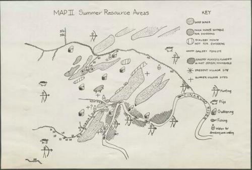 Photograph album, Yaruro fieldwork, p. 20, photo 1, "Map II Summer Resource Areas"