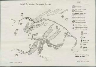 Photograph album, Yaruro fieldwork, p. 20, photo 2, "Map I Winter Resource Areas"