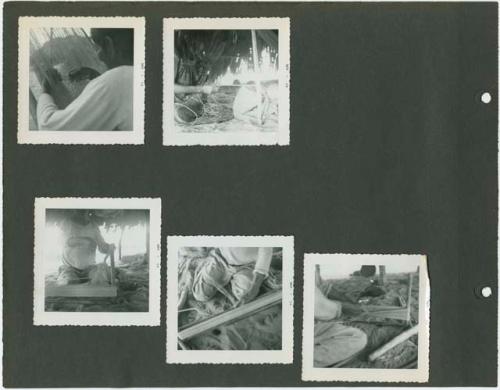 Photograph album, Yaruro fieldwork, p. 28 containing 5 bw photographs