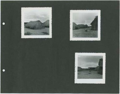 Photograph album, Yaruro fieldwork, p. 33 containing 3 bw photographs