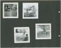 Photograph album, Yaruro fieldwork, p. 44 containing 4 bw photographs