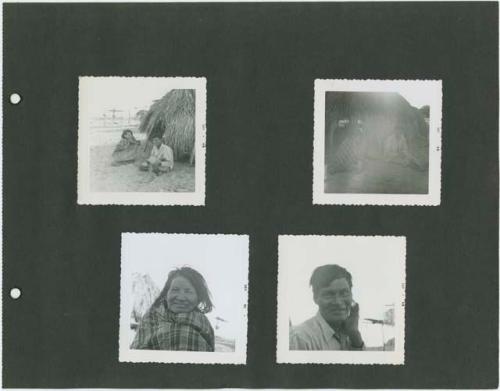 Photograph album, Yaruro fieldwork, p. 45 containing 4 bw photographs