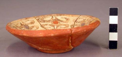 Small polychrome pottery plate