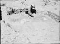 Site 107, Room 2, showing pit house, looking west.