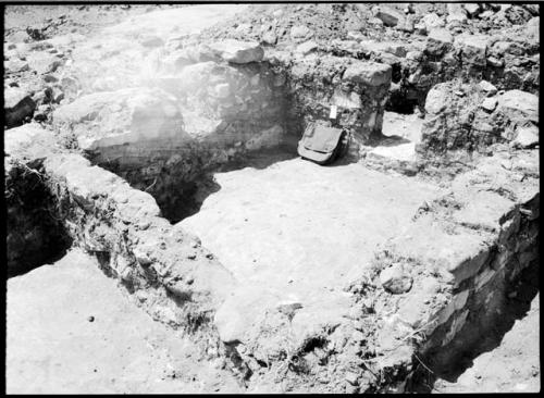 Site 106, Room 1, showing 2 doorways, looking south.