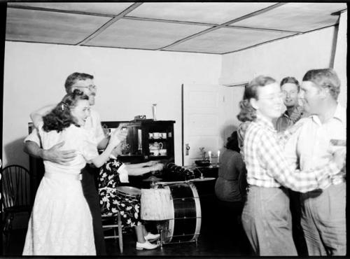 Jeddito Trading Post, ball scene in Mr. Roberts' home.