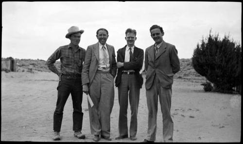 Bob Jones; W.A. Wagner, plant pathologist from So. Africa; Solon Kimball, Navajo Agency, Window Rock; A.M. Acock, So.Africa  (2 from SA are Commonwealth Fellows).