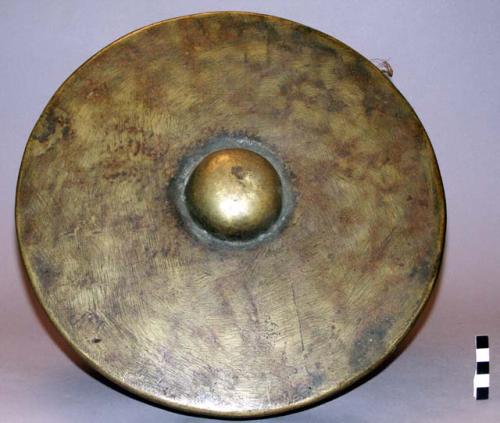 Brass circular gong - 13" diam.