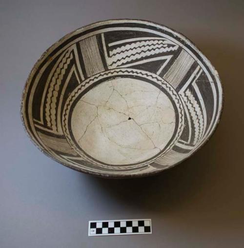 Large bowl with geometric design